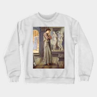 Pygmalion and the Image The Heart Desires by Edward Burne-Jones Crewneck Sweatshirt